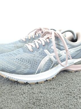 Asics GT-2000 8 Womens Size 7 Running Shoes Gray Pink Low Top Sneakers Lace Up